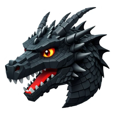 Minecraft black dragon head sticker