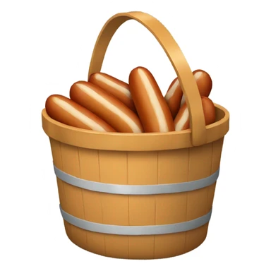 Bucket with hotdogs in it sticker