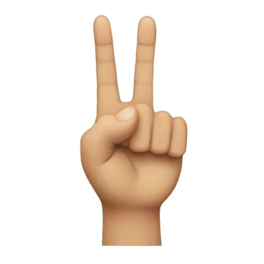 hand with index middle finger up sticker