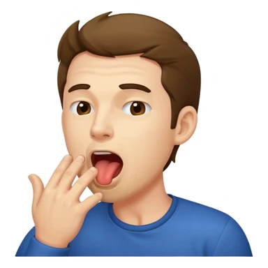 man Yawning  no hand sticker