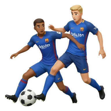 piłkarz kosi drugiego piłkarza barcelony sticker