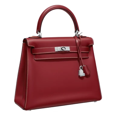 hermes kelly bag dark red silver hardware sticker