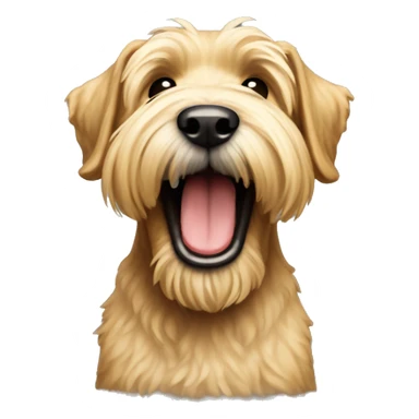 Wheaten terrier with big smile sticker