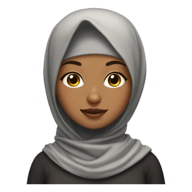 hijab girl with fluffy calico cat  sticker