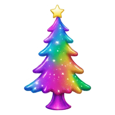 Lisa Frank Christmas tree sticker