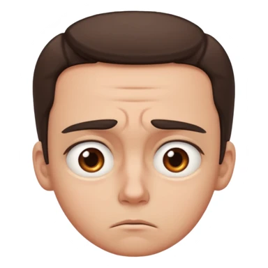 Create one core emoji that clearly represents the emotion “anxious.”
The emoji should show:

Facial tension

Worry or nervousness

A small sweat drop to indicate anxiety

The emoji must visually communicate emotional stress or nervous anticipation without using text. sticker