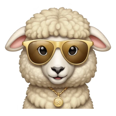  lamb wearing sunglasses and gold Rolex
 sticker