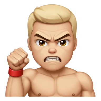 Put the thing saying I’m gonna punch you with the emoji ￼ sticker