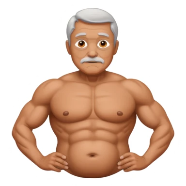 Grandpa that has muscles and is pregnant sticker