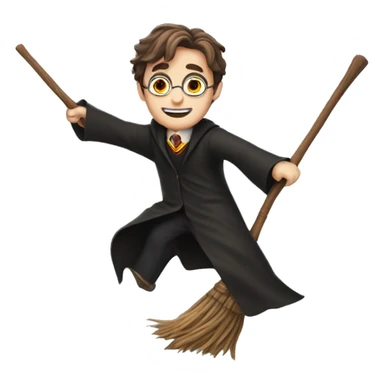 Harry Potter on a broomstick sticker