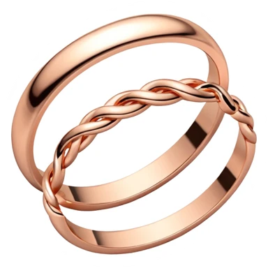 two rose gold rings entwined sticker