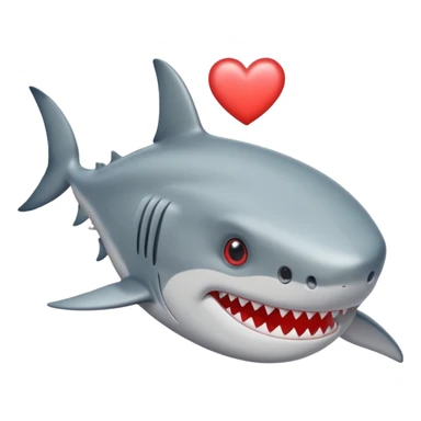 Tiburón con ojos de corazon sticker