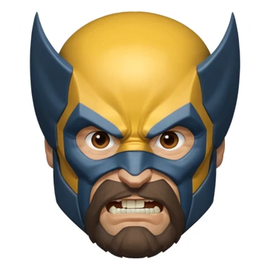 wolverine marvel superhero full mask headshot sticker