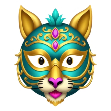 Festival themed animal Mask sticker