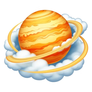 planet Venus with clouds sticker