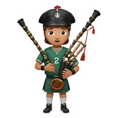 Baseball playing bagpipes sticker