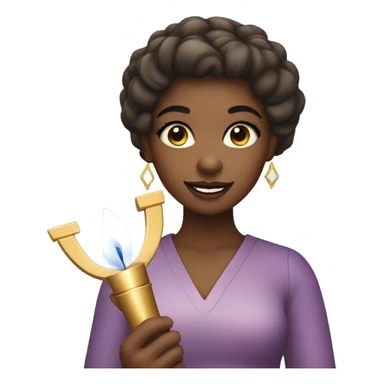 girl with a menorah and makeup on sticker