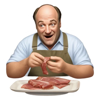 Tony soprano eating gabagool sticker