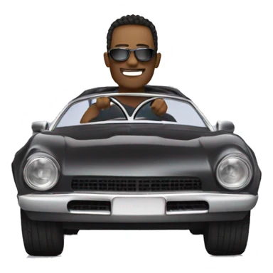 a rock star driving in a fast car sticker