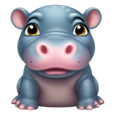 baby pygmy hippo sticker