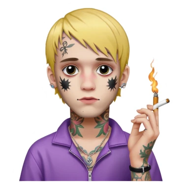 Un emoji de lil peep avec une cigarette  sticker