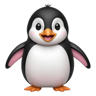 Penguin  laughing sticker
