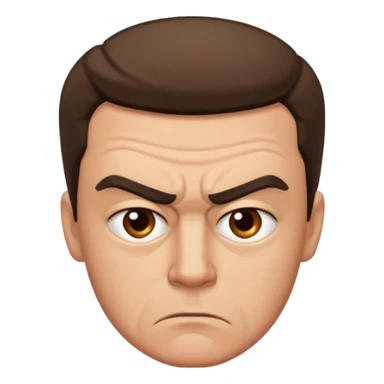 man annoyed with a man sticker