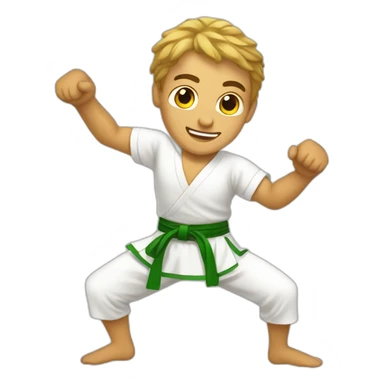 a brazilian white guy doing capoeira sticker