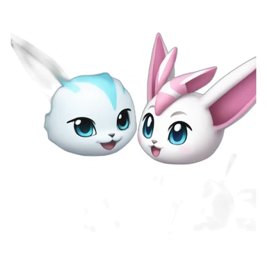 Sylveon and glaceon fuze sticker