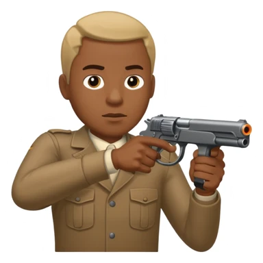 Black guy shooting gun sideways sticker