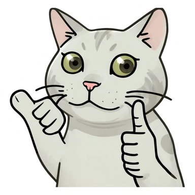 Cat sticking middle finger  sticker