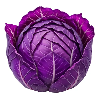 Red cabbage sliced without bowl with big cabbage head in the background sticker
