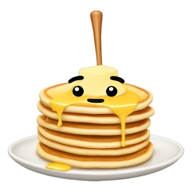 Pancake with a stick of butter sticker