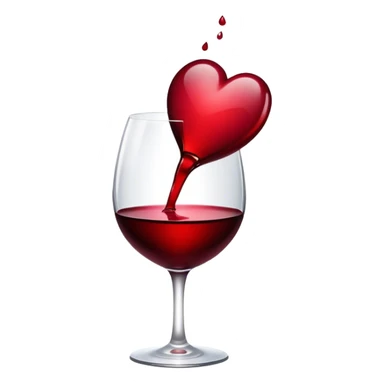 Wine red heart  sticker