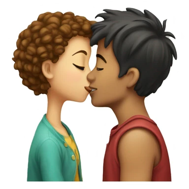 boy kiss girl sticker