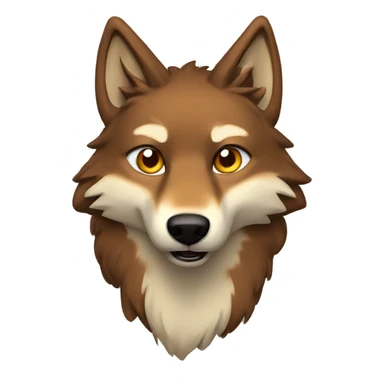 A brown fured wolf badges for YouTube sticker