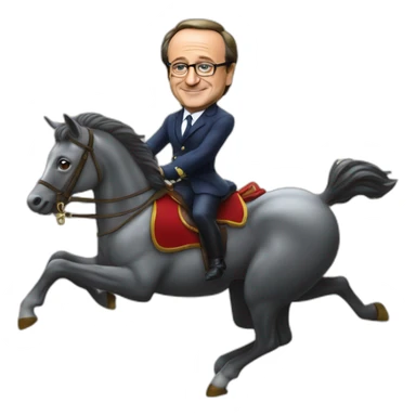 françois hollande sur un dauphin sticker