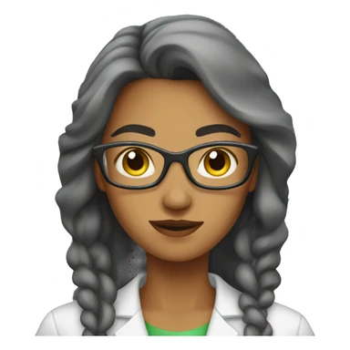 woman in science lab  sticker