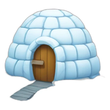 igloo with heart symbol big sticker