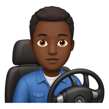 hombre negro conduciendo sticker