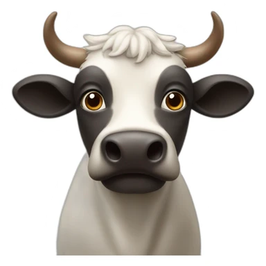 Caca qui court avec une tête de vache sticker