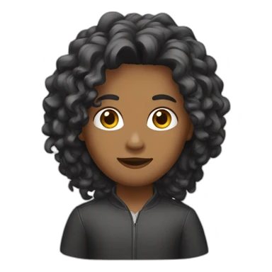 Persona con cabello castaño sticker