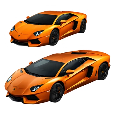 An orange Lamborghini Aventador sticker