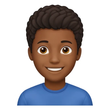 black boy with medium 4b hair  sticker