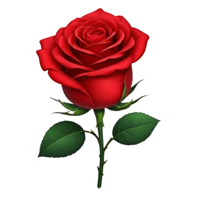 Single red rose with a black ribbon tied to it sticker