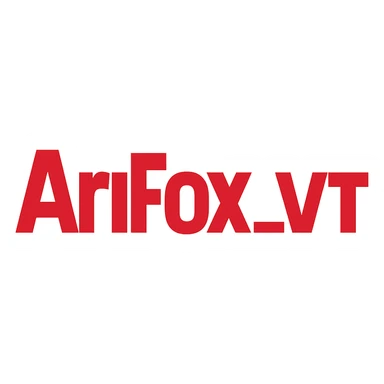 the H&K logo, rebranded and reshaped so the letters say "AriFox_VT" sticker