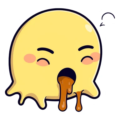 Vomiting face sticker