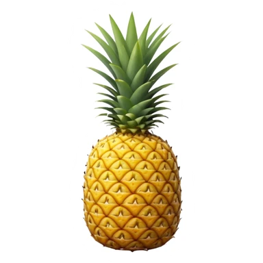 A pineapple flipped 180 degrees clockwise around the y axis  sticker