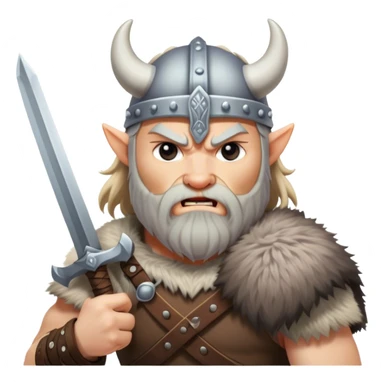 Aggressive Viking wolf with sword sticker