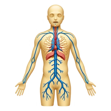 human body nerves sticker